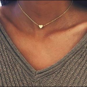 Gold Heart Dainty Necklace 💛
